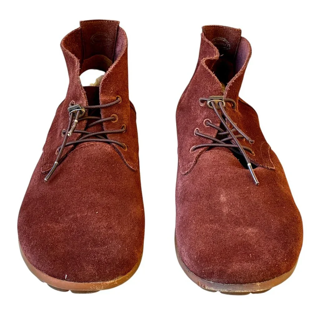 John Fluevog Earth Angel Budapest Brown Suede Chukka Boots Mens Size 13